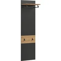 Home affaire Garderobenpaneel REHAT, TOPSELLER!, Höhe 165 cm, Hutablage, 2 Haken, Garderobenstange (1 St., in verschiedenen Farben erhältlich), Paneel, Wandboard, Garderobe, Garderobenleiste, Garderobenboard