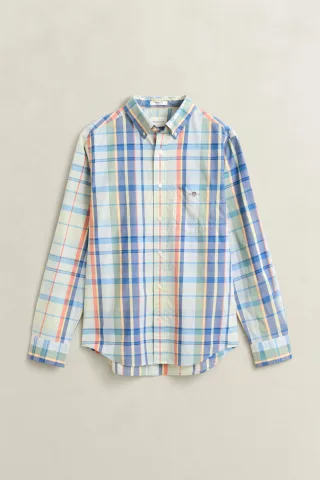 GANT - Karohemd aus Popeline misty mint - Gr. - L