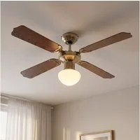 GLOBO LIGHTING Deckenventilator, Deckenventilator Deckenlampe LED Vor Rücklauf Flügel wendbar D 106,6cm