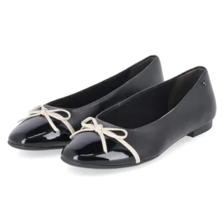 Tamaris Ballerinas - Gr. 40 - Schwarz - Leder und Synthetik
