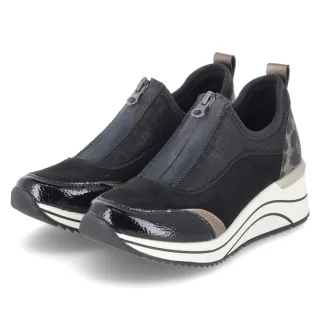 Remonte Low Sneaker - Gr. 39 - Schwarz - Textil & Synthetik