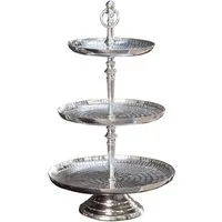 riess-ambiente Dekoetagere ORIENT VARIANTENWAHL silber, Hammerschlag-Design