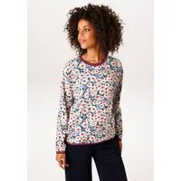 Aniston CASUAL Sweatshirt allover mit Blüten bedruckt