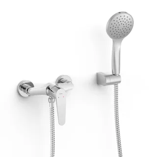 Tres Einhebel Brausemischer Anti Kalk Handbrause Einstellbarer Brausehalter , 22016701 22016701