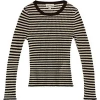 Bhoem Langarmshirt BHOEM Gestreiftes Feinstrick-Top (1-tlg)