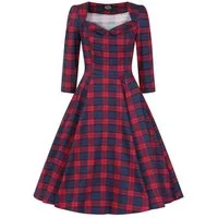 Hearts & Roses London A-Linien-Kleid Margot Tartan Kariert Vintage Retro 50er