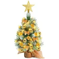 Clanmacy Künstlicher Weihnachtsbaum Mini Weihnachtsbaum Tannenbaum Künstlich klein Mini Christbaum