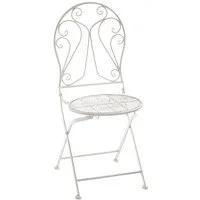 Kobolo 4-Fußstuhl Klappstuhl aus Metall in der Farbe weiß H 94 cm (Tisch verfügbar, 1 St)