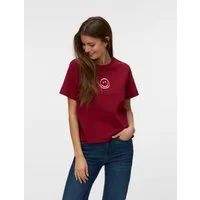 Vero Moda Kurzarmshirt VMSARA METTE SS TOP BOX JRS GA NOOS Baumwolle, regular fit