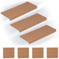 relaxdays Stufenmatte Rechteckige Stufenmatten im 15er Set, Rechteckig, Höhe: 40 mm, Beige