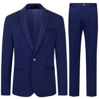 Allthemen Anzug (2 tlg) Slim Fit Hochzeitsanzug mit elastischer Faser