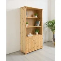 OTTO home Regal Tessin, Standregal, Bücherregal, aus massiver Kiefer, Breite 90 cm, Höhe 181 cm, mit Türen