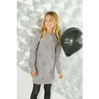 KIDSWORLD Sweatkleid Sterne-Allover Kleid für den Alltag, ca. Mitte Oberschenkel Länge, sportlicher Touch