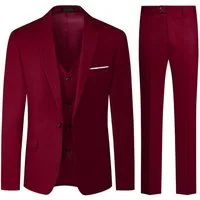 Allthemen Anzug (3 tlg) im Slim Fit ein Knopf Anzüge für Hochzeit