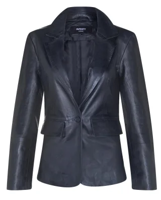 Ein-Knopf-Blazer für Damen aus Leder – Newhaven