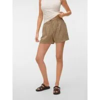 Vero Moda Shorts VMROSIE MW SHORT SHORTS NOOS Viskosemischung, mit Leinen, regular waist, teil-elastisches Bündchen