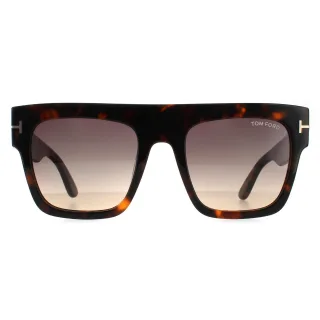 Tom Ford Square Womens Dark Havana Smoke Gradient
