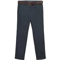 Next Chinohose Weiche Straight Fit Chinohose mit Print und Gürtel (2-tlg)