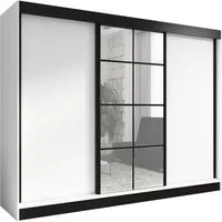 A&J MöbelLand GmbH Schiebetürenschrank ORAVELLE 3-türiger Kleiderschrank mit Spiegel (TOP ANGEBOT! Geräumiger Schrank mit einer Breite von 200 cm ideal zur Aufbewahrung von Kleidung und Accessoires. Wählen Sie das ideale Modell für Ihr Schlafzimmer!,