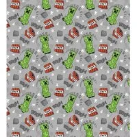 Wohndecke Flanell Blanket 180x200 cm – Kuscheldecke für Kinderzimmer, Minecraft