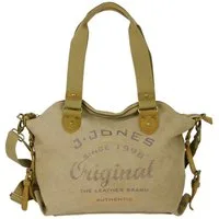 J JONES JENNIFER JONES Schultertasche Damen Canvas Umhängetasche, Handtasche vintage look, casual