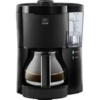 Melitta Filterkaffeemaschine Look® Glas 1025-02 Black Edition, 1,25l Kaffeekanne, Papierfilter 1x4