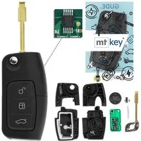 mt-key Schlüsseltasche 3 Tasten Auto Funk Schlüssel 434MHZ (Set), für Ford Focus (DAW/DBW/DNW I, 98–04), Mondeo (B4Y/B5Y/BWY, 01–07)...