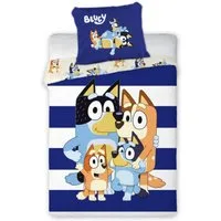 Bluey Bettwäsche - Kinder Baumwolle Bettbezug 135 × 200 cm + 80 × 80 cm Set, Baumwolle, 2 teilig