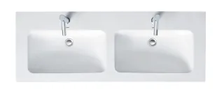 Duravit ME by Starck Doppelwaschtisch Weiß Hochglanz 1300 mm - 2336130000 2336130000