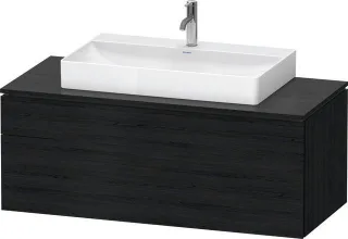 Duravit L-Cube Konsolenwaschtischunterbau wandhängend Eiche Schwarz Matt 1220x550x482 mm - LC4882016 LC4882016160000
