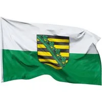 PHENO FLAGS Flagge Sachsen Flagge 90 x 150 cm Fahne Bundesländer Wappen (Hissflagge für Fahnenmast), Inkl. 2 Messing Ösen