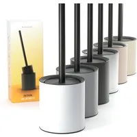 SAVEGA WC-Reinigungsbürste SAVEGA - Klobürste Silikon Edelstahl, Badezimmer, Toiletten, Gästewc, (Packung, 2-tlg), hygienische Silikonborsten, schnelltrocknend,wasserabweisend