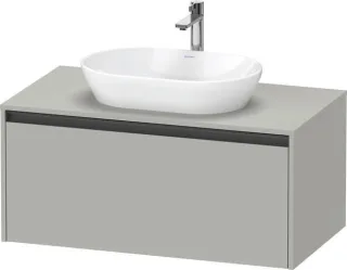 Duravit Ketho.2 Konsolenwaschtischunterbau wandhängend Betongrau Matt 1000x550x459 mm - K24886007070 K24886007070000