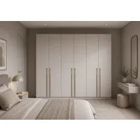 MOEBLO Drehtürenschrank Glamy 6D (Moderner 6-türiger Kleiderschrank mit viel Stauraum, vier Kleiderstangen, Einlegeböden – Ideal für Schlafzimmer, Ankleidezimmer, Schrank Garderobe Drehtürenschrank) (BxHxT): 230 cm x 210 cm x 57 cm