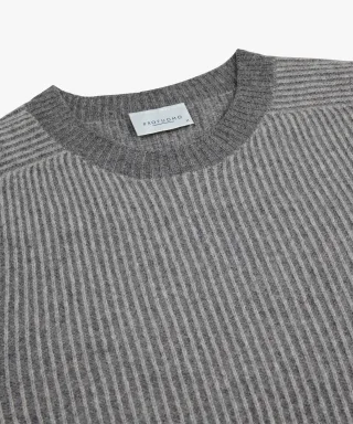 Profuomo - PULLOVER CREW NECK GREY Grau - Gr. - L