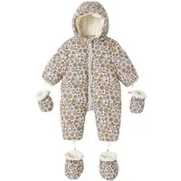 vertbaudet Overall Baby Winter-Overall mit Fleecefutter, geblümt