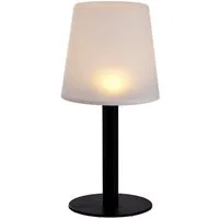 Spetebo LED Solarleuchte LED Solar Garten Tischlampe - 31 x 15 cm, Ein-/Ausschalter, LED fest integriert, warm weiß, Outdoor Leuchte Deko Beleuchtung warm weiß