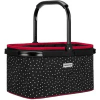anndora Einkaufskorb mit stabilem Aluminiumrahmen, 22 l, Stoff durch Klettverschluss leicht abnehmbar zum Reinigen