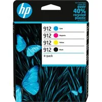 HP HP original Druckertinte 912 4er-Pack Tintenpatrone (Packung, Instant Ink, yellow/magenta/cyan/schwarz)