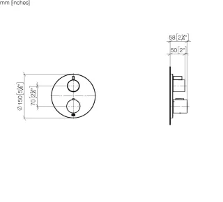 Dornbracht UP-Thermostat mit Einweg-Mengenregulierung SERIENSPEZIFISCH 36425970 chr gebürstet 36425970-93