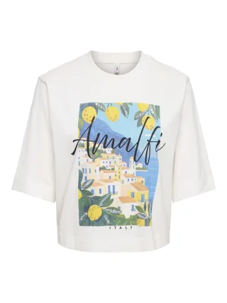 ONLY - ONLVEGA NEW S/S VIBE TOP BOX JRS Cloud Dancer - Gr. - M