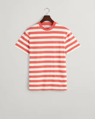 GANT - Mehrfarbig gestreiftes T-Shirt sunset pink - Gr. - XXL