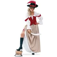 Fries Piraten-Kostüm Damen Piratenbraut Piratin Kostüm Karneval Fasching Halloween, Hohe Qualität