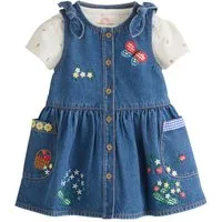 Next Latzkleid Baby-Set mit Latzkleid und Kurzarm-Bodysuit (2-tlg)