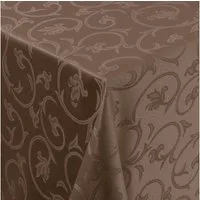 Moderno Tischdecke Tischdecke Stoff Damast Barock Jacquard Ranken Design mit Saum, Eckig 80x80 cm