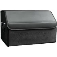 Jumpeak Klappbox Faltbarer Kofferraum Organizer mit Deckel &Magnetknopf,Wasserdicht,PU, Mehrzweck-Aufbewahrungsbox für Auto,SUV unnen,Rutschfeste