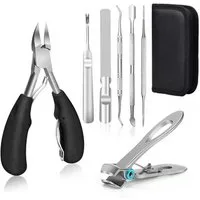 YMQHBS Maniküre-Pediküre-Set 7-teiliges Nagelknipser und Maniküre Werkzeug, 7-tlg., Nagelschere,Nagelfeile,Nagelhautstahlstift,Großzange