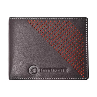 Lambretta - Leder Brieftasche Gestanzt (Dunkelbraun)