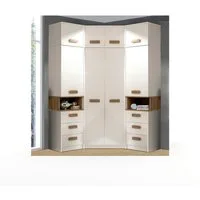 Marmex Möbel Schrank-Set Grant G14 Kinderzimmer-Set, Jugendzimmer-Set, (6-St., 2 Regale, Eckschrank, drei Schrankverlängerungen), Soft-Close-Türen, Vollauszug der Schubladen