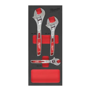 Milwaukee Rollgabelschlüssel Einlage 3-teilig für Werkstattwagen 78 cm - 4932492397